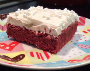 Red Velvet Cookie Bars - Sparks from the Kitchen